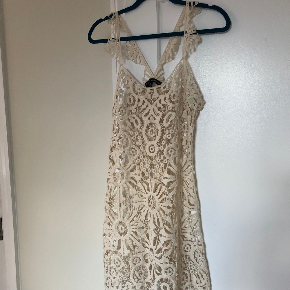 FOR LOVE AND LEMONS RIVIERA CROCHET COVERUP SIZE S